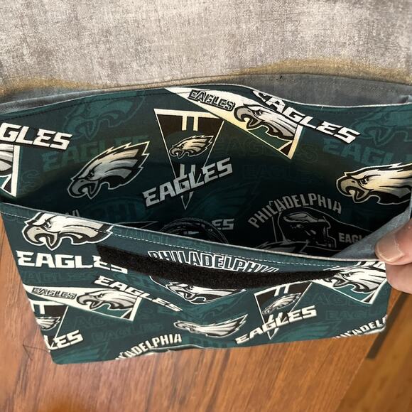 Handmade Fabric Ipad Case Pocket NFL Philadelphia Eagles Print - Picture 3 of 6